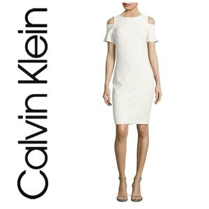 Calvin Klein Cold Shoulder Sheath Dress